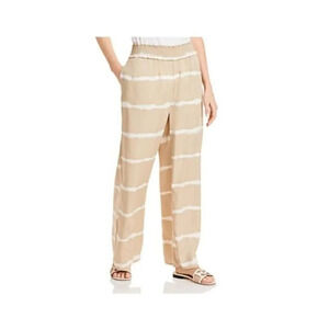 Beachlunchlounge LIANE SMOCKED TIE DYED PULL ON PANTS IN KHAKI TIE DYE Sz XS